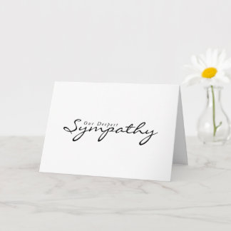 Einfache Elegante Script Condolence Sympathy Card Karte