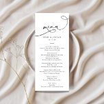 Einfache, elegante Script-Hochzeit Menükarte<br><div class="desc">Einfaches,  elegantes Skript-Hochzeitmenü</div>