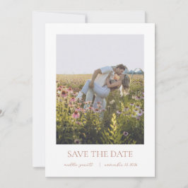 Einfache elegante Script-Save the Date-Karte Save The Date