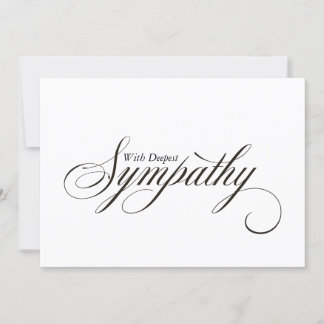 Einfache Elegante Script Sympathy Card Ankündigung