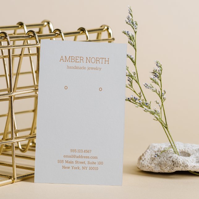 Einfache Elegante Silver Earring Visitenkarte (Von Creator hochgeladen)