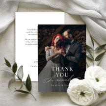 Einfache elegante Skript-Typografie-Foto-Hochzeit