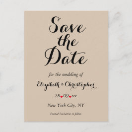 Einfache, elegante Skripte Rustikale Hochzeit Spei Postkarte