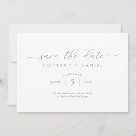 Einfache, elegante Skripte Save the Date Hochzeit Einladung