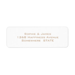 Einfache, elegante Soft-Gold-Hochzeit-Rücksendeadr
