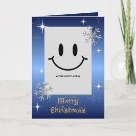 Einfache Elegante Sparkling Weihnachten Foto Glitz Karte