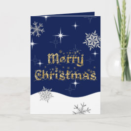 Einfache Elegante Sparkling Weihnachten Glitzer Sp Karte