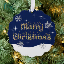 Einfache Elegante Sparkling Weihnachten Glitzer Sp Ornament Karte