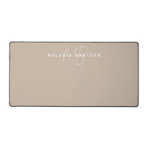 Einfache Elegante Taupe Minimalistisch zwei Monogr