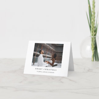 Einfache Elegante Text und Foto Frohe Weihnachten