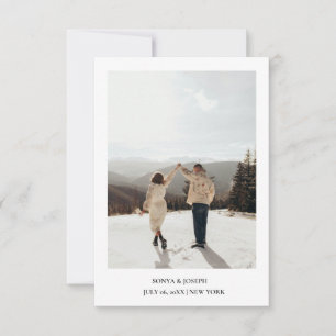 Einfache elegante Text- und Fotofarben / Hochzeit  Save The Date