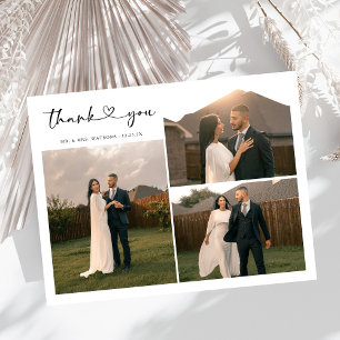 Einfache, elegante Texte und Foto Hochzeit Vielen Postkarte