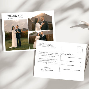 Einfache, elegante Texte und Foto Hochzeit Vielen Postkarte