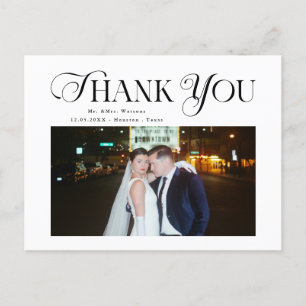 Einfache, elegante Texte und Foto Hochzeit Vielen Postkarte