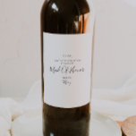 Einfache Elegante Trauzeugin Weinetikett<br><div class="desc">Dieses schlichte, elegante Weinlabel ist perfekt für Ihre klassische, moderne, minimalistisch-neutrale Trauzeugin. Das Design besticht durch minimalen zeitgenössischen Schriftart und eine elegante, formale Skriptkalligrafie. Es ist sicher, Ihre klassische schwarze Krawatte Herbst, Sommer, Frühling, oder Hochzeit im Herbst zu beenden. Behalt es so, wie es ist, oder wählen Sie es mit...</div>