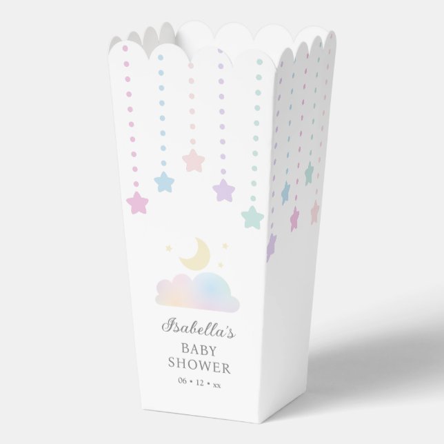 Einfache elegante Twinkle Little Stars Baby Dusche Geschenkschachtel (Vorderseite)