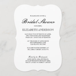 Einfache elegante Typografie Bridal Dusche Einladu Einladung