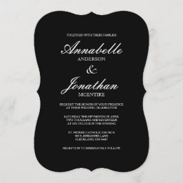 Einfache elegante Typografie - Einladung zur Hochz