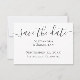 Einfache elegante Typografie-Hochzeit speichert da Save The Date