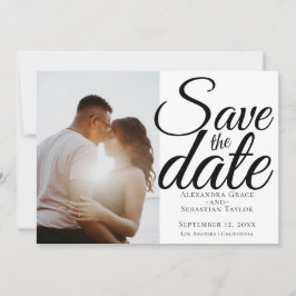 Einfache elegante Typografie-Hochzeit speichert da Save The Date