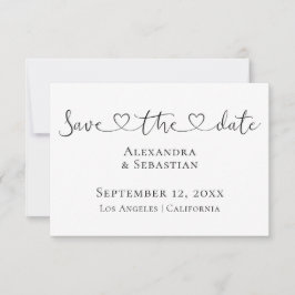 Einfache elegante Typografie-Hochzeit speichert da Save The Date