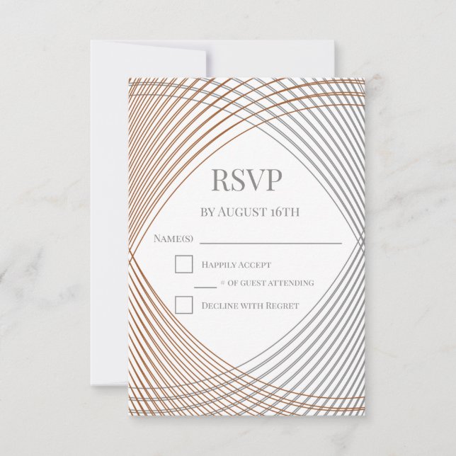 Einfache Elegante UAWG Response Card RSVP Karte (Vorderseite)