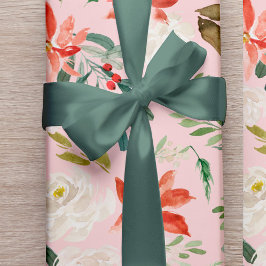 Einfache, elegante und grüne Geschenkpackung Satinband