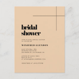 Einfache, elegante und schicke Bridal Dusche Einla Postkarte