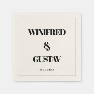 Einfache, elegante und schicke Hochzeit Serviette