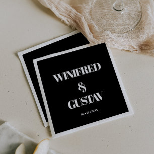 Einfache, elegante und schicke Hochzeit Serviette