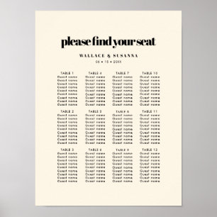 Einfache elegante und schicke Hochzeitskarte Poster