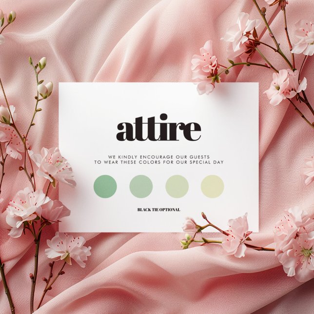 Einfache elegante und schicke Hochzeitskleidung Begleitkarte (Von Creator hochgeladen)