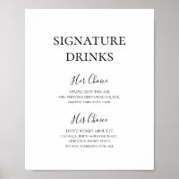 Einfache Elegante Unterschrift Drinks Unterschreib