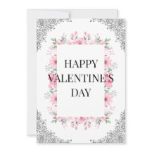 Einfache elegante Valentinstagskarte | Minimalisti