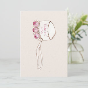 Einfache elegante Vintage-Baby-Shower-Einladung Einladung