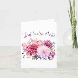 Einfache Elegante Wasserfarben Dankeskarte