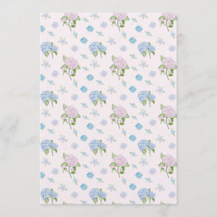 Einfache elegante Wasserfarben-Hortensienblumen Einladung