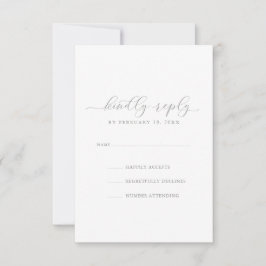Einfache Elegante Wedding RSVP Karte