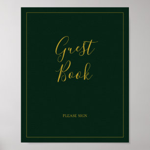 Einfache Elegante Weihnachten   Green Guest Book S Poster