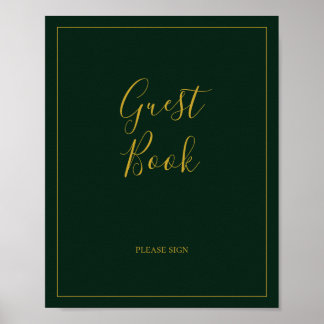 Einfache Elegante Weihnachten | Green Guest Book S Poster