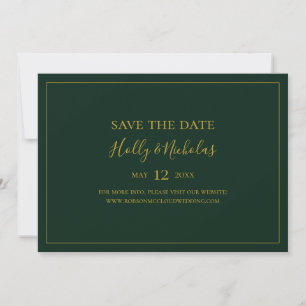 Einfache Elegante Weihnachten   Horizontal grün Save The Date