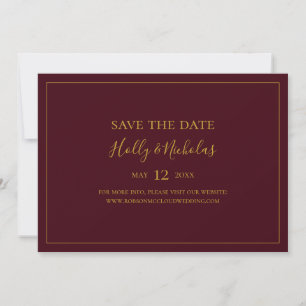 Einfache Elegante Weihnachten   Horizontal rot Save The Date