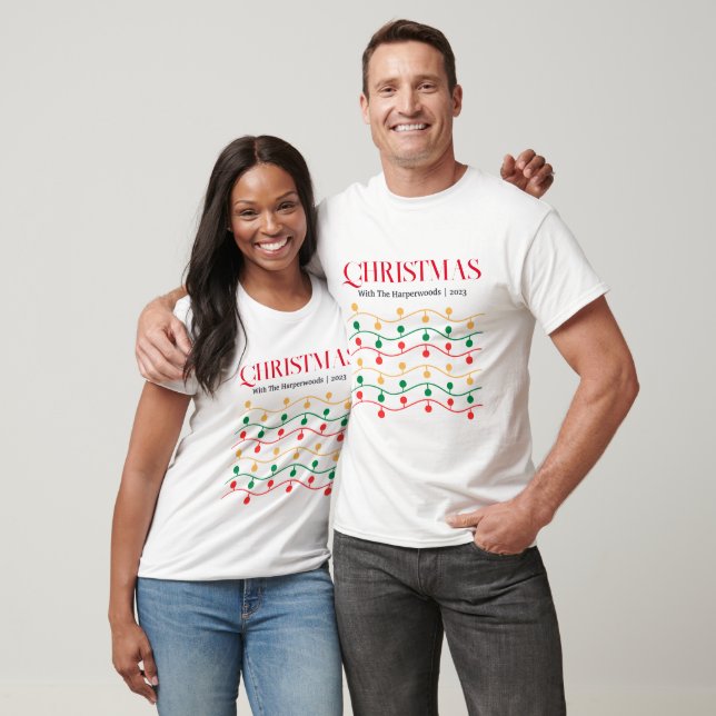 Einfache Elegante Weihnachten mit Familie personal T-Shirt (Unisex)