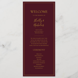 Einfache Elegante Weihnachten   Red Wedding Progra Programm