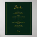 Einfache Elegante Weihnachten | Schild "Green Drin<br><div class="desc">Dieses schlichte Weihnachtsfest | Das Green Drinks Menü-Schild ist perfekt für Ihre minimalistische moderne Winterhochzeit. Die klassische Luxus-Kalligraphie aus Gold, die traditionelle grüne Kulisse, die alle von einem minimalen Rahmen umgeben ist, vervollständigt das bunte Ambiente, das Sie suchen. Sie können mit Ihren eigenen Fotos oder Grafiken personalisieren oder sie behalten,...</div>