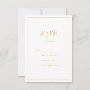 Einfache Elegante Weihnachten Weiße RSVP-Karte RSVP Karte