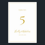 Einfache Elegante Weihnachten | Weiße Tischnummer<br><div class="desc">Dieses schlichte Weihnachtsfest | Weiße Tischnummer ist perfekt für Ihre minimalistische, moderne Winterhochzeit. Die klassische Luxus-Kalligraphie aus Gold, die traditionelle weiße Kalligraphie, die alle von einem minimalen Rahmen gesäumt sind, vervollständigt das bunte Ambiente, das Sie suchen. Sie können mit Ihren eigenen Fotos oder Grafiken personalisieren oder sie behalten, wie es...</div>
