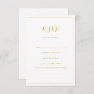 Einfache Elegante Weihnachten White Request RSVP