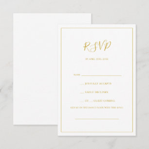 Einfache Elegante Weihnachten   White Request RSVP Karte