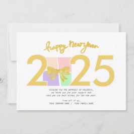 Einfache Elegante Weihnachts-Geschenkboxen Bow Feiertagskarte